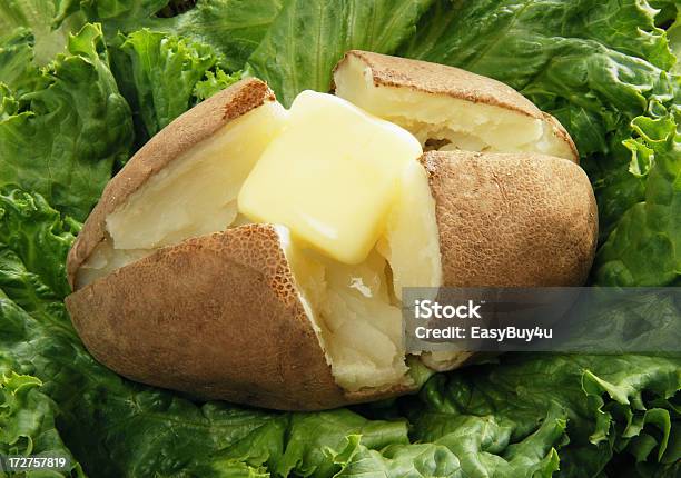 포테이토 오븐 구은 구은 감자에 대한 스톡 사진 및 기타 이미지 - 구은 감자, 감자 요리, 버터