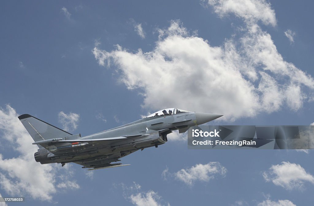 Fighter on the sky Eurofighter Typhoon Stock Photo