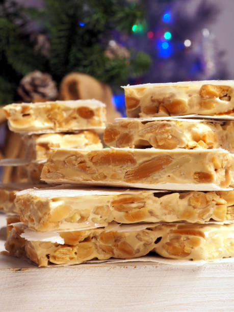 istock Hard Almond Alicante Turron. Close up 1727582201