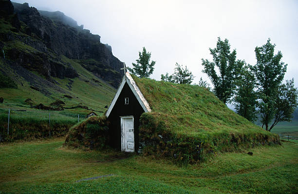 istock Old traditional church in Iceland 172758488