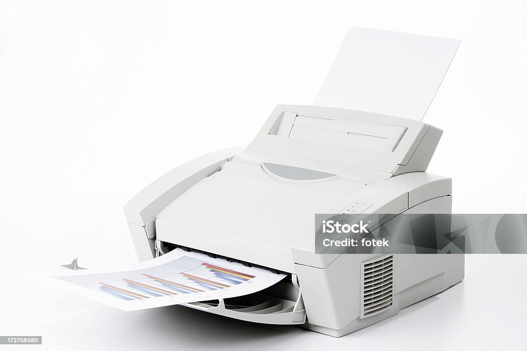 Ufficio stampante laser - Foto stock royalty-free di Stampante