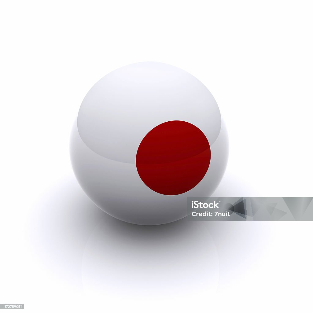 3 D Bola de Bandeira do Japão - Royalty-free Bandeira Foto de stock