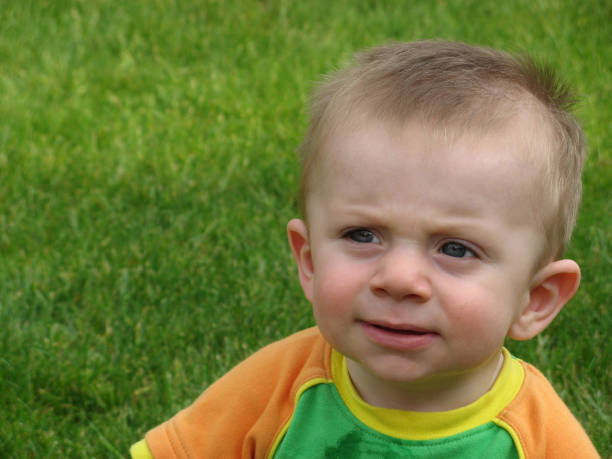 Baby Boy Looking stock photo