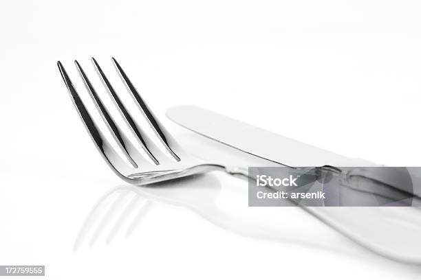 Knife And Fork Stock Photo - Download Image Now - Bread Knife, Butter Knife, Cut Out