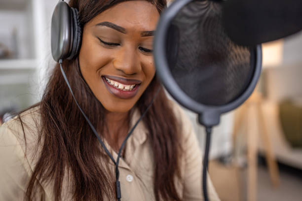 istock Smiling women recording podcast 1727598625