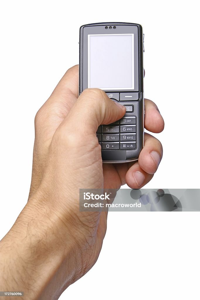 Telefone celular na mão - Foto de stock de Comunicação royalty-free