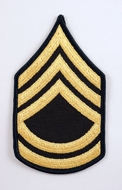 usa. sergeant erstklassigen rang der insignia - rank military patch insignia stock-fotos und bilder