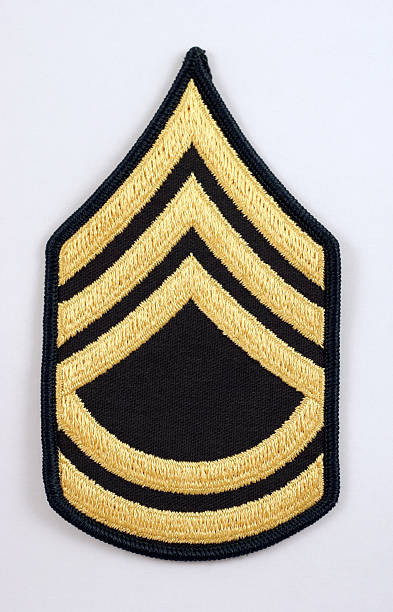 eua. sargento de primeira classe valor do insignia - striped military sergeant army - fotografias e filmes do acervo