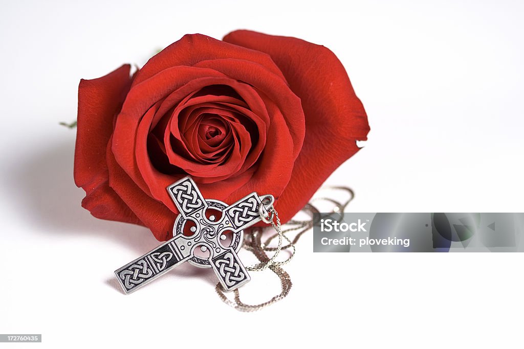Rose und cross - Lizenzfrei Blume Stock-Foto
