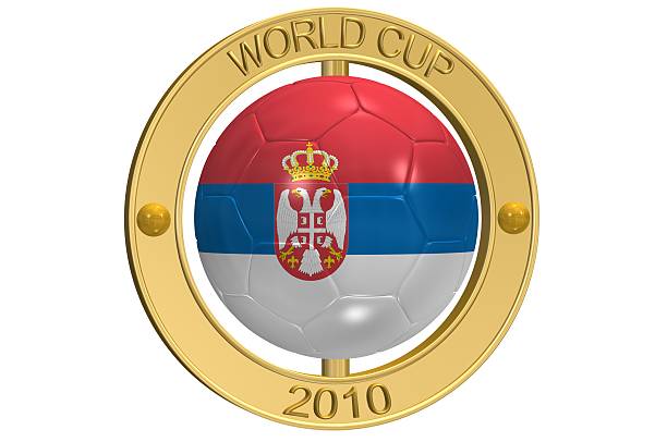 Football Medallion - Serbia stock photo