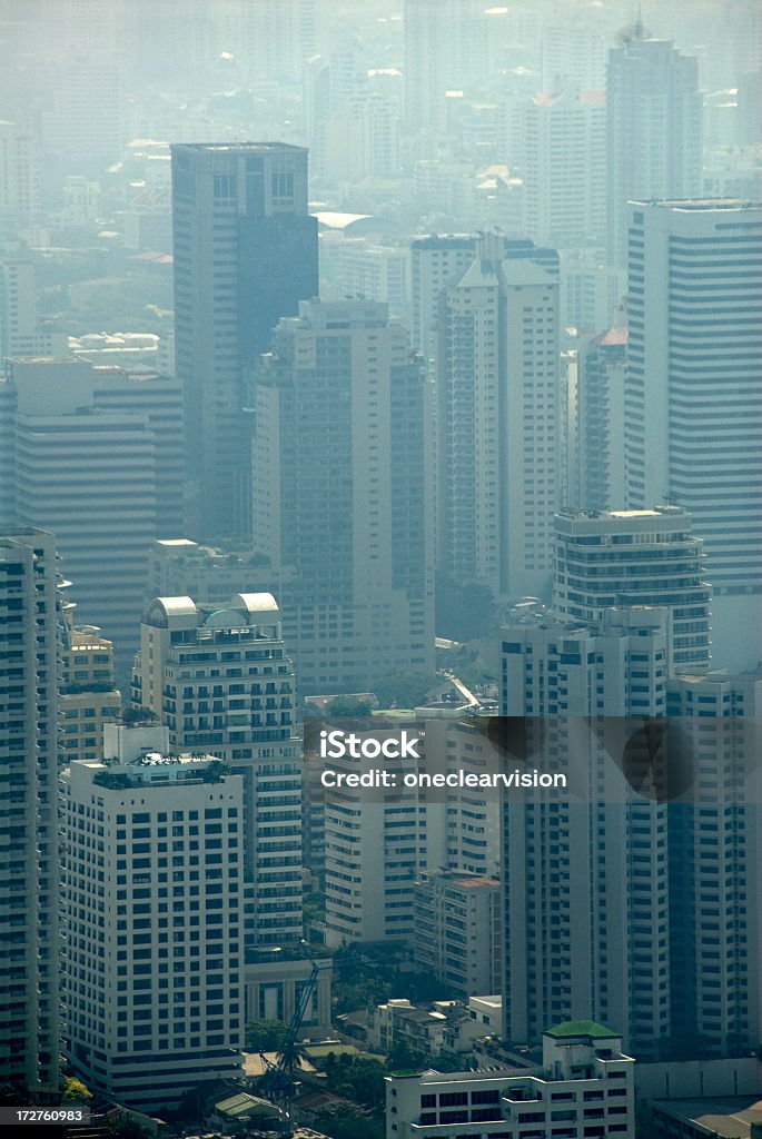 Смог над городом в Бангкоке - Стоковые фото Антисанитарный роялти-фри