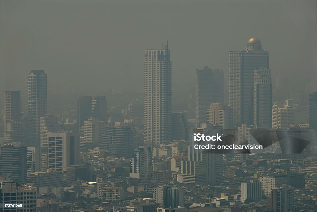 Бангкок Смог над городом - Стоковые фото Антисанитарный роялти-фри