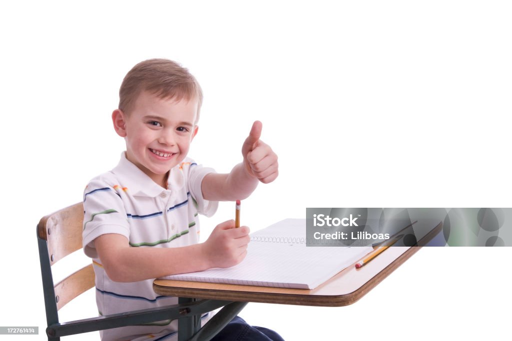 Niño en edad escolar - Foto de stock de Alegre libre de derechos