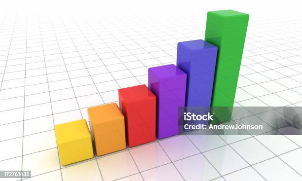 Foto de Gráfico De Crescimento e mais fotos de stock de Criação Digital - Criação Digital, Representação gráfica, Tridimensional