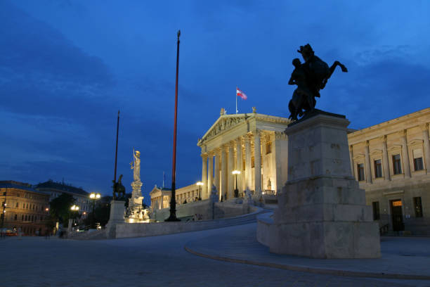 istock Parliament building of Austria at night 172761689