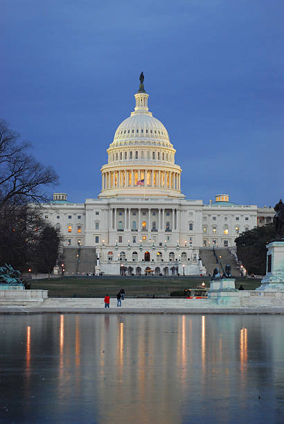 istock Capitol Hill at dusk, with Reflection on Ice 172762027