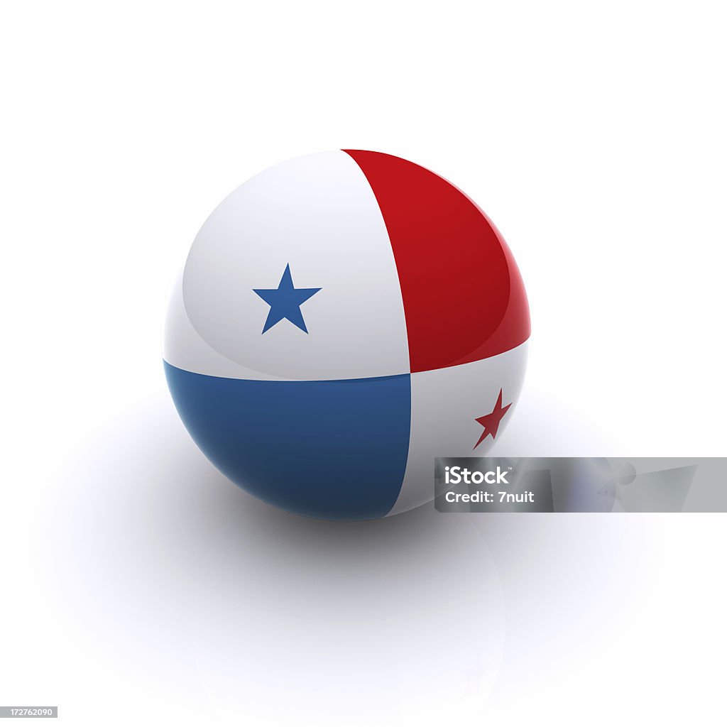 3D Ball - Panama Flag 3D Ball - Panama Flag on white background Beach Ball Stock Photo
