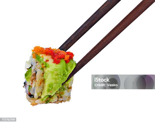Rolo De Sushi Aranha - Fotografias de stock e mais imagens de Abacate - Abacate, Alimentação Saudável, Almoço