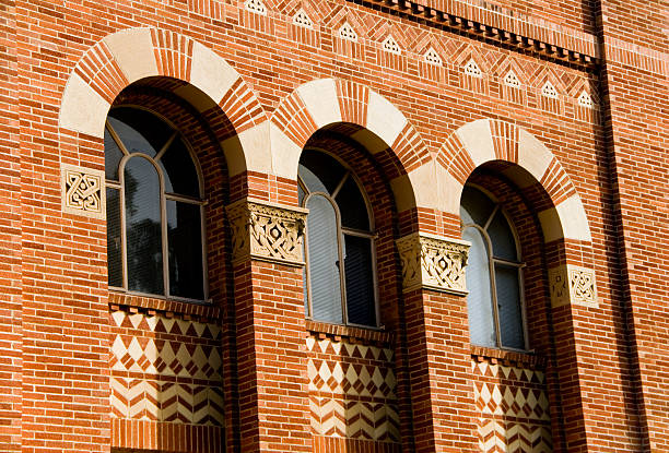 Windows at a building on college campus Windows at a building on college campus. ucla photos stock pictures, royalty-free photos & images
