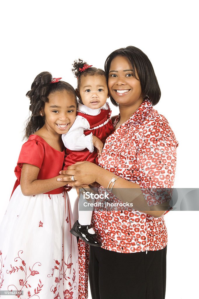 Matka z córkami na białym - Zbiór zdjęć royalty-free (25-29 lat)