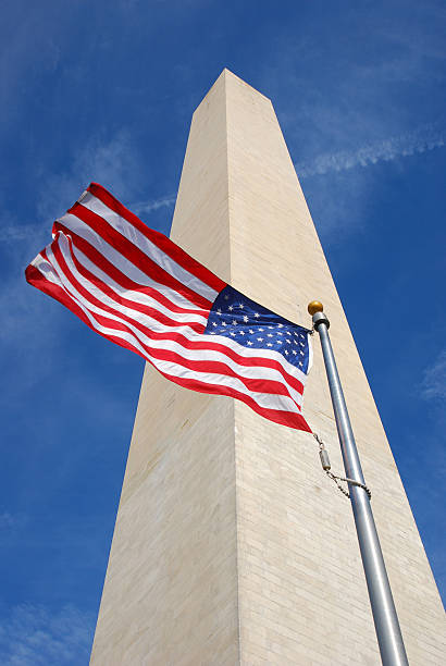 istock Washinton Monument and American Flag 172763371