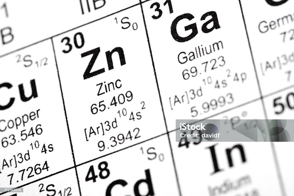 亜鉛、ガリウム要素 - 亜鉛のロイヤリティフリーストックフォト