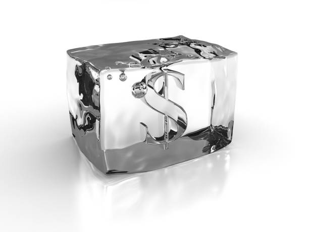 $ in Ice Cube stock photo