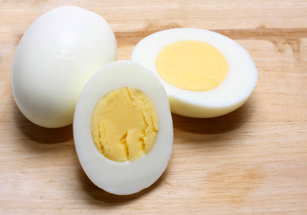istock Boiled Eggs on a Wooden Cutting Board 172764937