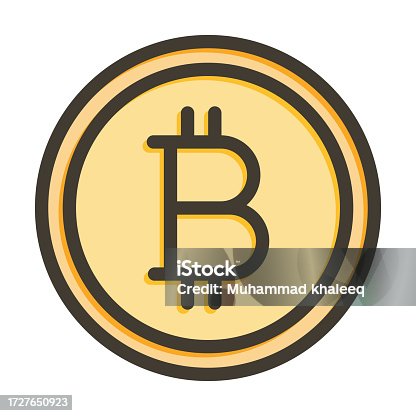 istock Cryptocurrency Vector Thick Line Filled Colors Icon For Personal And Commercial Use. 1727650923