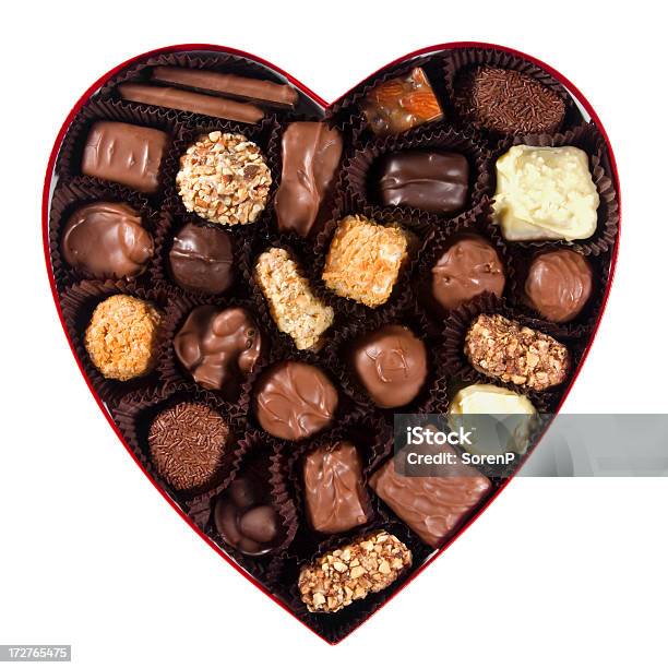 초콜릿 1상자 제공 상자에 대한 스톡 사진 및 기타 이미지 - 상자, 초콜릿, 하트 모양