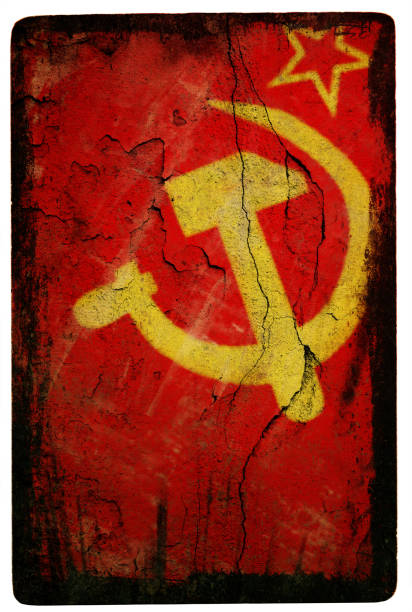 bandeira soviética - bandeira da antiga ussr imagens e fotografias de stock