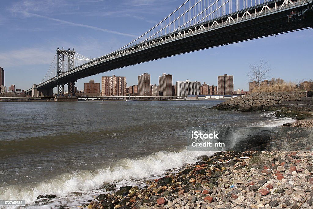 Ponte di Manhattan, New York City - Foto stock royalty-free di Acciaio