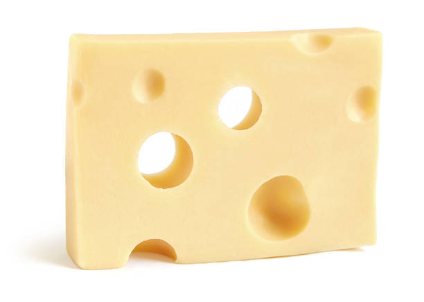 스위스 치즈 - cheese portion emmental cheese yellow 뉴스 사진 이미지