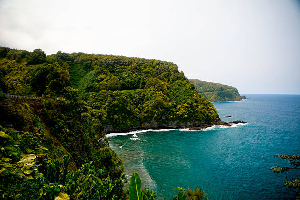 Road to Hana, Maui The famous Road to Hana on Maui. hana coast stock pictures, royalty-free photos & images