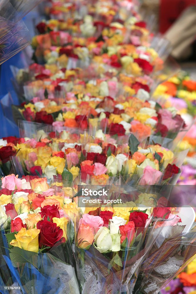 Blumensträuße bunte Rosen - Lizenzfrei Blumenbouqet Stock-Foto