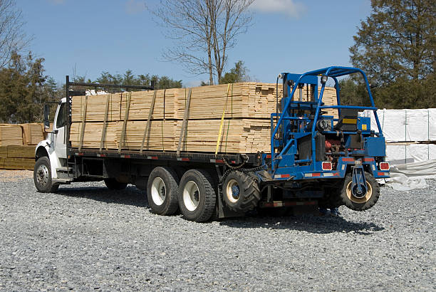 istock Lumber Truck with Fork Lift 172767018