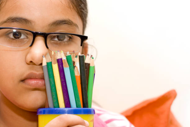 Indian girl with colors