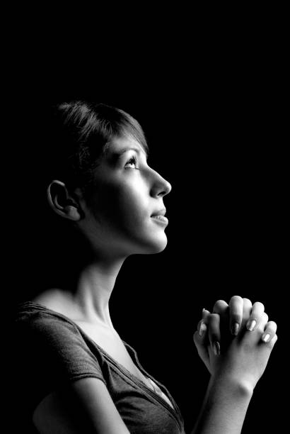 Beautiful woman pleading
