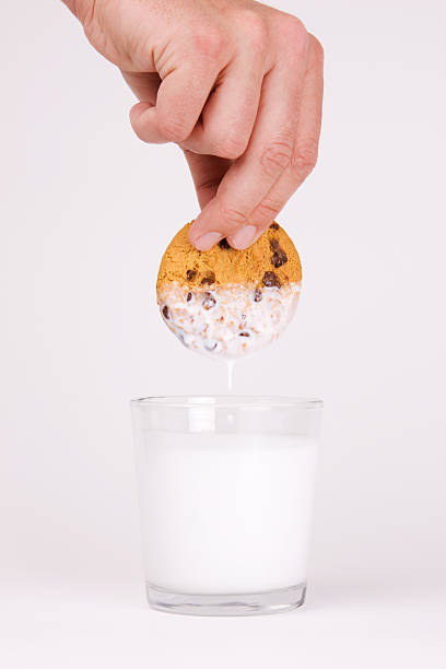 Cookie Dunking stock photo