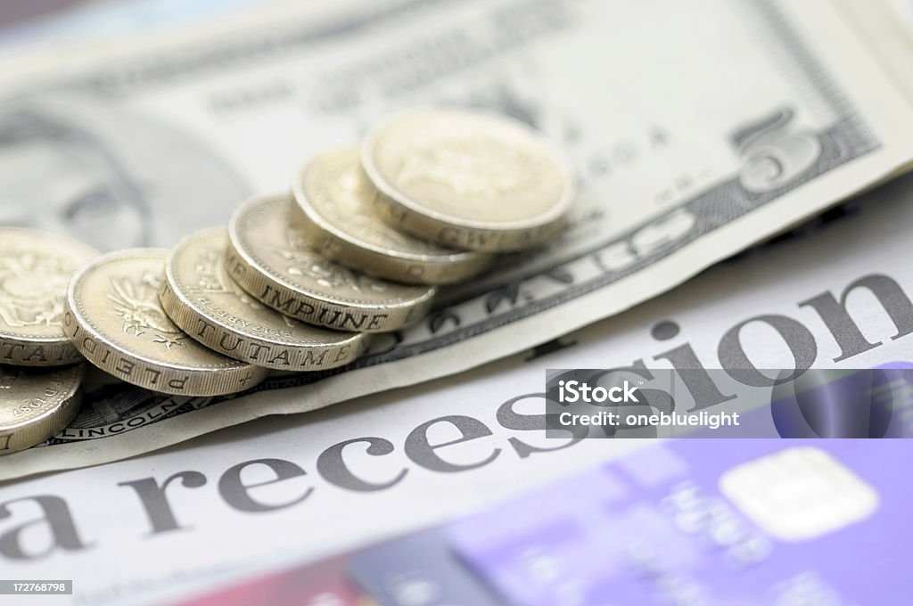 Rezession - Lizenzfrei 5-Dollar-Schein Stock-Foto