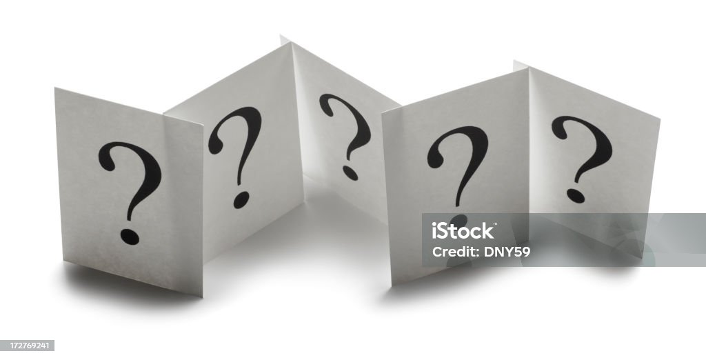 Questions Metaphorical set of question marks Asking Stock Photo