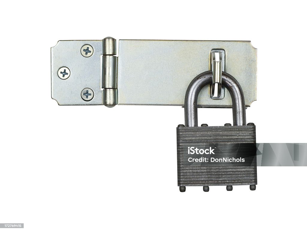 Serrure et Hasp - Photo de Blanc libre de droits