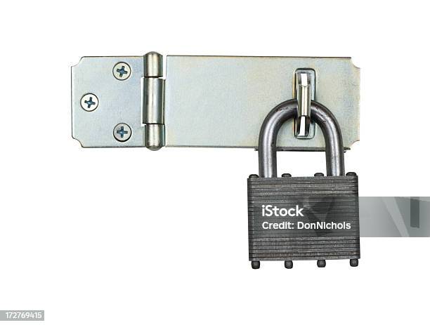 Photo libre de droit de Serrure Et Hasp banque d'images et plus d'images libres de droit de Blanc - Blanc, Cadenas, Concepts