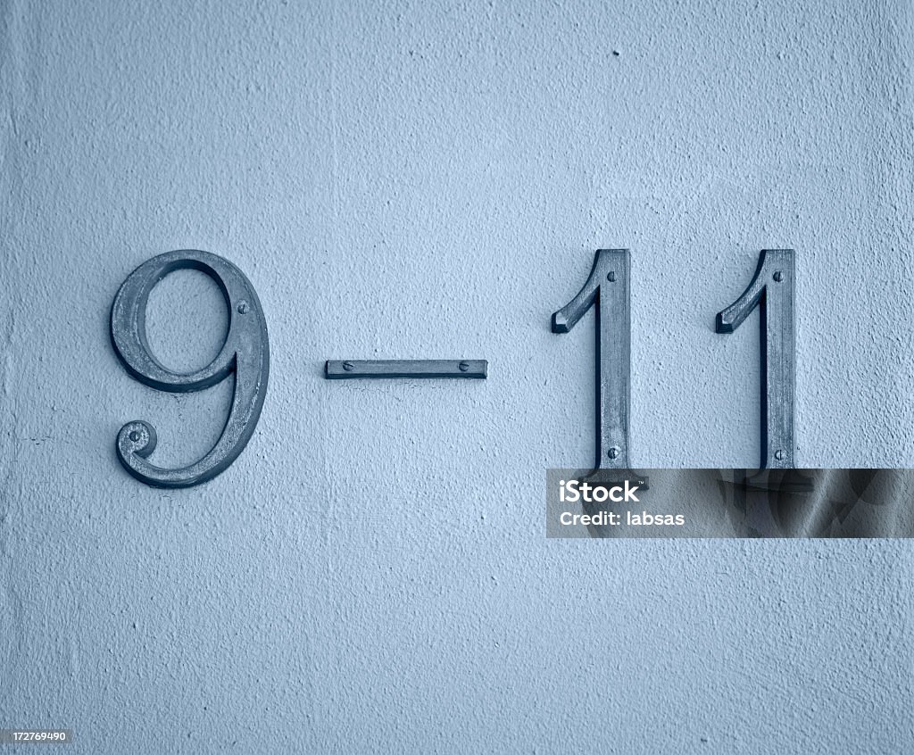 Houses number 9 and 11. Two houses share the same entrance, house number 9 and house number 11. Accidents and Disasters Stock Photo