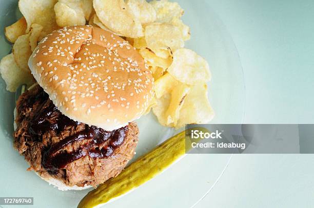 Bbq Beef Sandwich Stock Photo - Download Image Now - Barbecue - Meal, Barbeque Sauce, Beef
