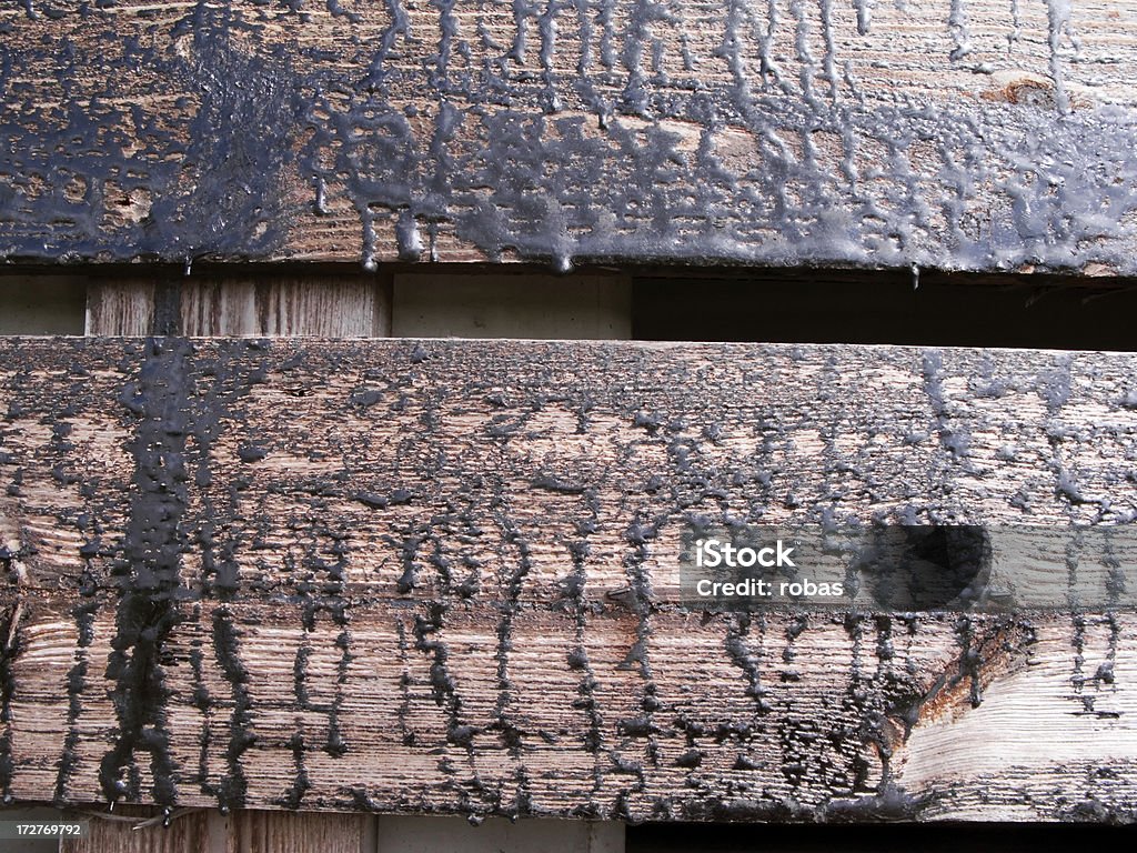 Tar on wood Construction Industry Stock Photo