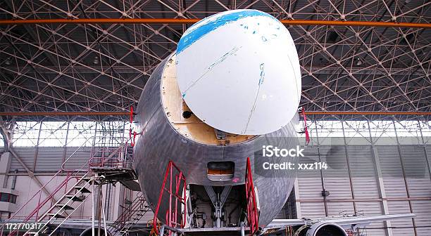 Flight Under Maintenance Stock Photo - Download Image Now - Airplane Hangar, Aerospace Industry, Air Vehicle