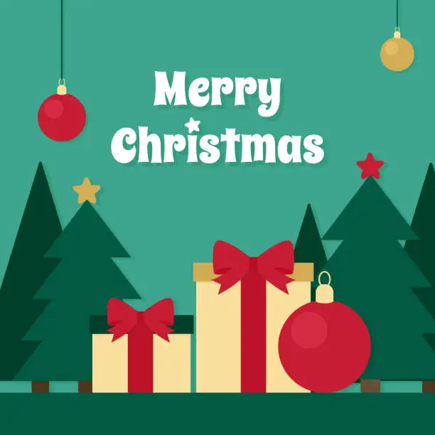 Vector illustration of Vector background.Merry Christmas and Happy New Year