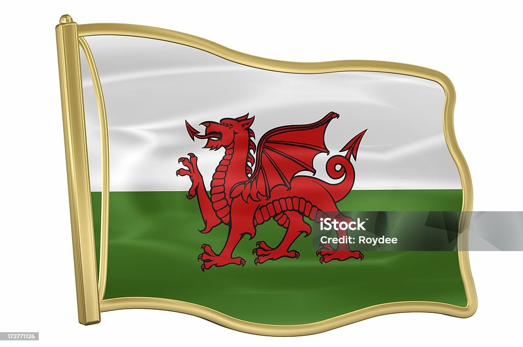 Fahne Pin-Wales - Lizenzfrei Abzeichen Stock-Foto