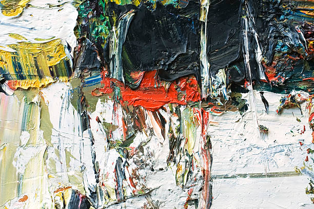 Surface paint on the canvas.